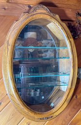OVAL OAK DISPLAY CASE