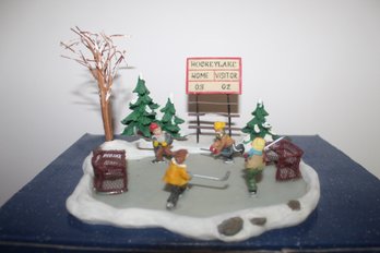 Hand Painted Village Skating Pound