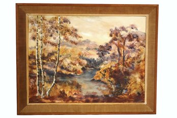 Original Impressionistic Style Oil On Canvas Signed By Margurite Sicurella