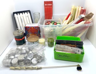 Over 80 New Candles, Tea Lights & Snuffer