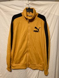 Mens Yellow Puma Track Jacket Size Large