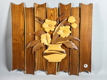 TEAKWOOD CARVED ART SCULPTURE