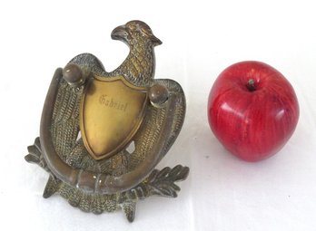 A Brass Heraldic Eagle Door Knocker