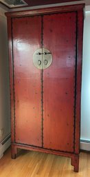 Vintage Chinese Lacquered Armoire Cabinet