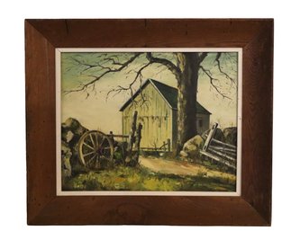 Original Regionalist Oil On Canvas Signed By Ridd Howell