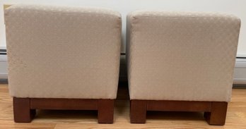 Mitchell Gold Matching Square Ottoman Seat Pair