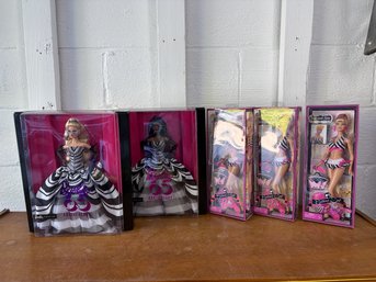 2 Barbie 65 Year Anniversary Collection & 3 Then & Now Barbie In Bathing Suit