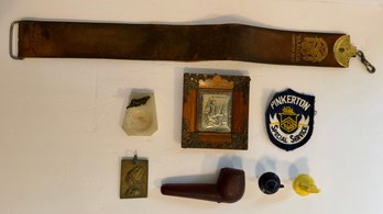 Lot Of Collectibles Barber Stroop Russian Icon Bronze Elephant Pin Tray