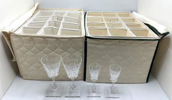 12 Vintage Tiffin-Franciscan Crystal Wine Glasses & 12 Cordials, Purchased At Tiffany's In 1962 (24 Pieces)