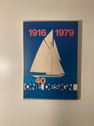 Vtg NY40 One Design Framed Print