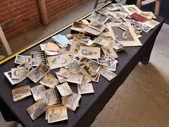 Large Lot Of Vintage / Antique Photographs Incl. Militaria & Autographs - As Found