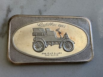 Cadillac 1903 .999 Fine Silver One Ounce Bar #58