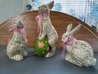 3 Large Paper Mache Rabbits - Largest 15' Tall