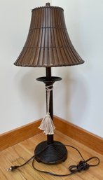 Mid Century Wooden Style Table Top Lamp