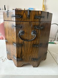 Vintage Chinese Lift Top Octagonal Wedding Chest