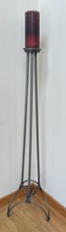 Vintage Metal Base Candle Stand Accent Piece