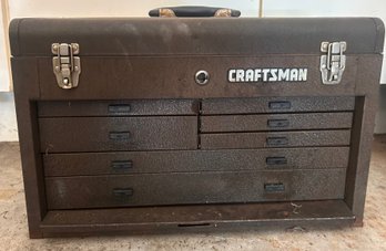 Craftsman Machinist Metal Tool Box Loaded With Tools