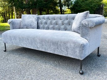 A Modern Tufted Chenille 'Edmond' Loveseat Tyler Hays' BDDW