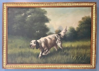 An Original Oil Painting On Canvas - Setter - Signed  T. Bailey - 32 X 22