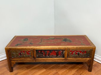 Vintage Chinese Wood & Lacquer Coffee Table