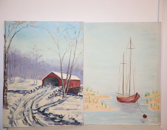 Original Oil Paintings Signed By AGB - 1961