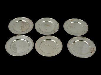 Six Lord Saybrook International Sterling Silver Bread Plates
