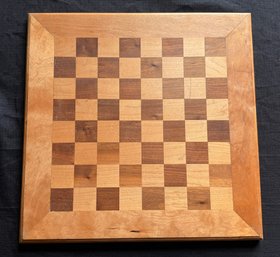 Vintage Hand Made Wood Chess Board