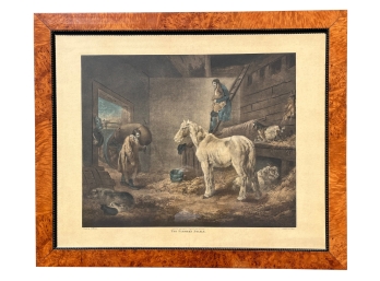 An Antique Engraving - 19th C -The Farmers Stable - George Morland Painter - Wm Ward Engraver