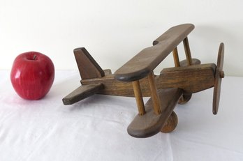 A Carved Wooden Model BiPlane