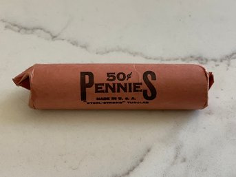 Roll Of 50 Wheat Pennies #114