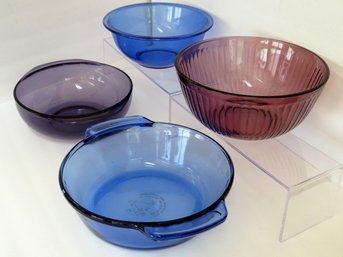 Colorful Grouping Of Pyrex And Anchor Hocking Bowls And Casserole Dishes