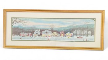 NORMAN ROCKWELL Signed STOCKBRIDGE MAIN ST Christmas Print