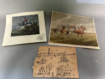 Geoffrey Sparrow Sketch On Scrap Paper & Signed Prints