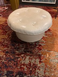 MCM Vintage Large Foot Stool Ottoman White