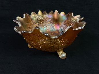 Fenton Orange Tree Pattern Carnival Glass Fruit Bowl