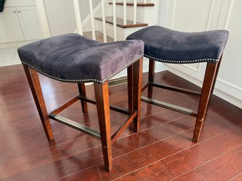 Ultrasuede Counter Stools (set Of 2)
