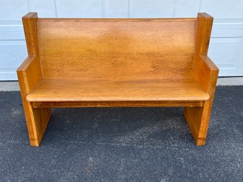 Antique Oak Church Pew