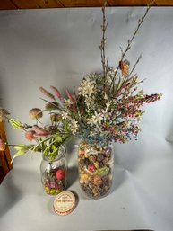 2 LARGE VINTAGE CANDY JARS