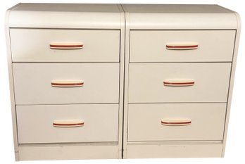 Pair Of Three Drawer Nightstands