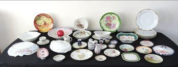 A Wonderful Table Lot Of Victorian Era European Ceramics, Limoges, German & More