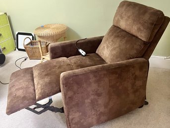 La Z Boy Faux Suede With Power Lift Remote Controlled Recliner