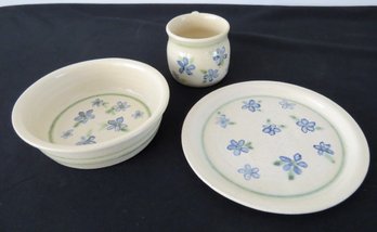 3pc Childs Cup/Bowl/Plate In Studio Pottery