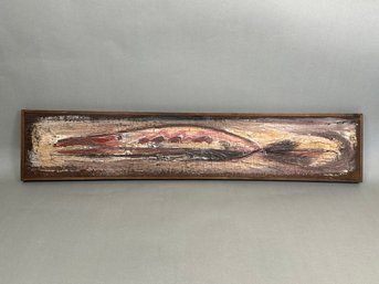 Vintage Ralph Eno Polychrome Wood Carving, Beautiful!