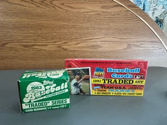 1983 Topps Traded Series #'s 1-132 And 1991 Traded Set Sealed