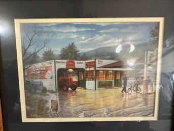 Gas Station Print  1998 R. L. Hicks  17 X 15