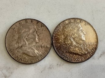 1954 & 1956 Franklin Half Dollar Coin Lot #164