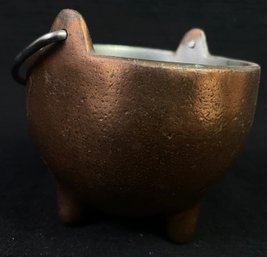 Small Copper Colored Stone Footed Pot