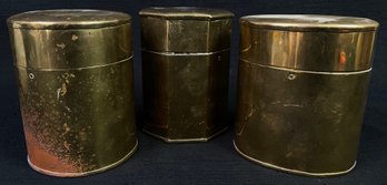 Vintage Gold Colored Metal Box Set