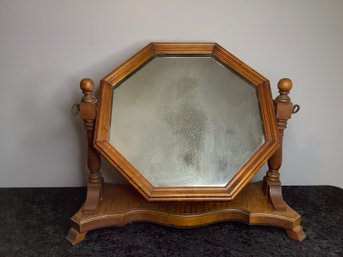 Wooden Octagonal Vanity Mirror