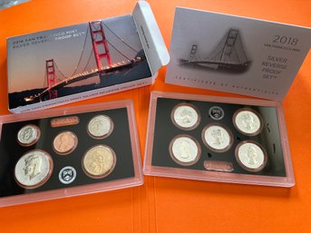 San Francisco Mint Silver Reverse Proof Set -  Original Box And COA  2018